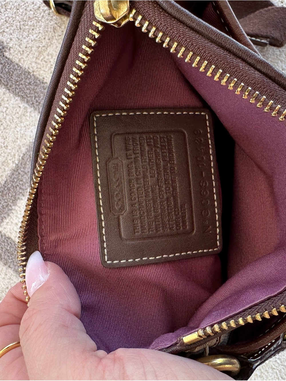 Coach Patchwork Crossbody in Brown, Pink & Gold Tones - Picture 5 of 10